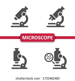 Microscope Icons . Professional, pixel perfect icons. EPS 10 format.