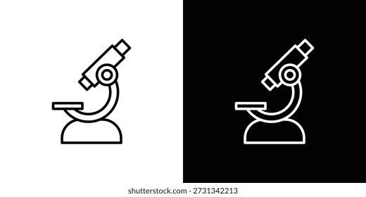 Microscope icons Simple element collection.