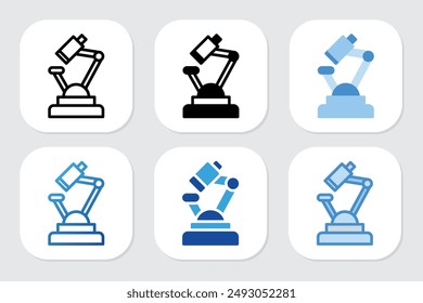 microscope icons with various design styles