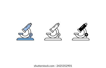 Microscope icons vector strock illustration