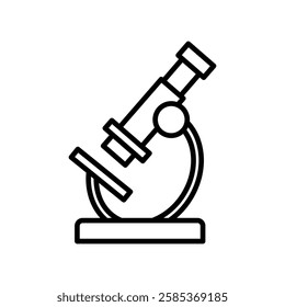 microscope iconVector illustration in black