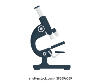 Microscope Illustration - Flat Icon