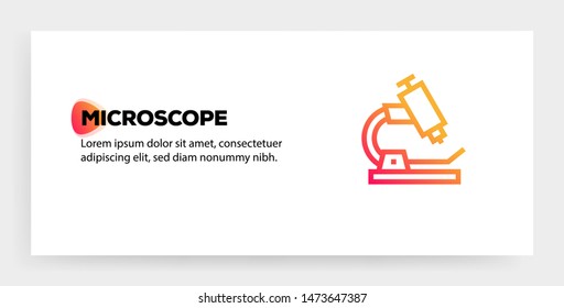 MICROSCOPE AND ILLUSTRATION ICON CONCEPT