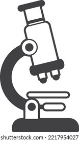 microscope illustration in minimal style isolated on background