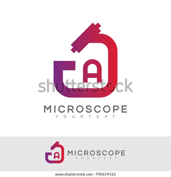 Microscope Initial Letter Logo Design Stock Vector (Royalty Free ...