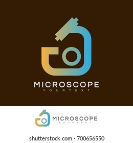 microscope initial Letter O Logo design