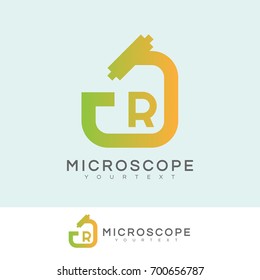 Microscope Initial Letter R Logo Design