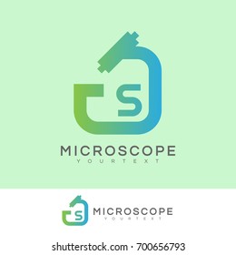 Microscope Initial Letter S Logo Design