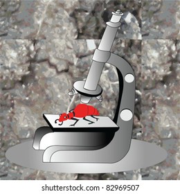 Microscope isolated with background
