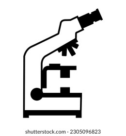 Microscope isolated icon, medicine and science concept