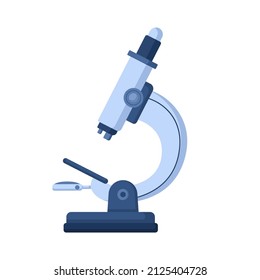 Mikroskop einzeln auf weißem Hintergrund. Vektorgrafik.