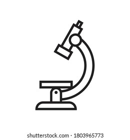 microscope isolated on white icon design