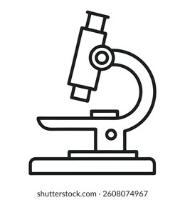 microscope isolated outline vector in white background	