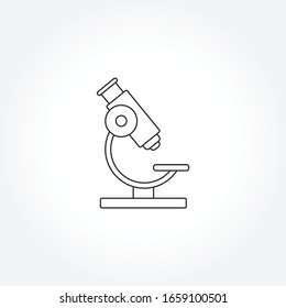 microscope isolated vector line icon