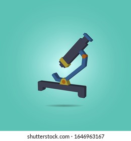 Microscope isometric icon. Simple color vector of science icons for ui and ux, website or mobile application