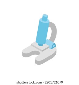 Microscope isometric icon. vector illustration