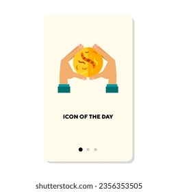 Microscope lab examination icon. Worm, lab, analysis isolated vector. Medicine and hygiene concept. Vector illustration symbol elements for web design and apps