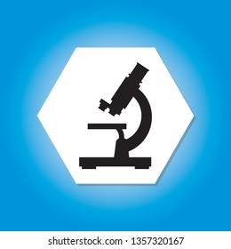 Microscope lab icon science illustration vector concept - vector