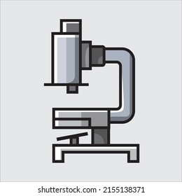 microscope, lab tools, for laboratories and natural sciences, vector icon illustration