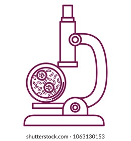 microscope laboratory with bacterial culture