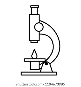 microscope laboratory with blood drop
