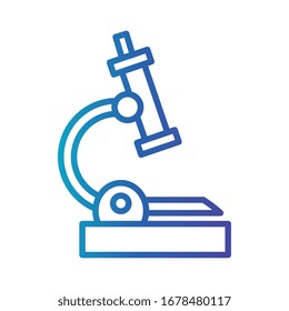 microscope laboratory, gradient line style icon vector illustration design