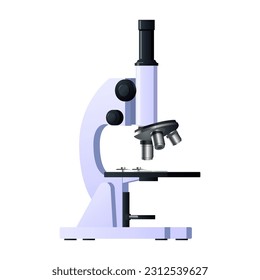 Microscope Laboratory Instrument Vector Illustration
