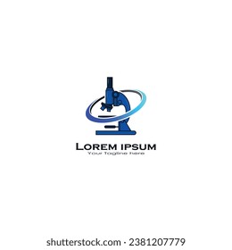 Microscope, laboratory logo vector graphics