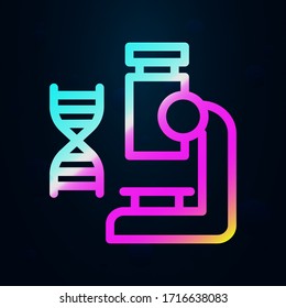 Microscope, laboratory nolan icon. Simple thin line, outline vector of bioengineering icons for ui and ux, website or mobile application