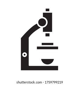 microscope laboratory silhouette style icon vector illustration design
