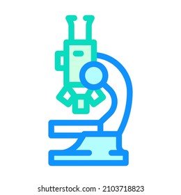 microscope laboratory tool color icon vector. microscope laboratory tool sign. isolated symbol illustration