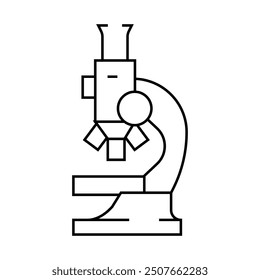 microscope laboratory tool line icon vector. microscope laboratory tool sign. isolated contour symbol black illustration