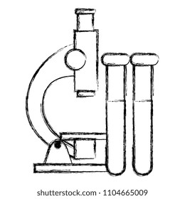 microscope laboratory with tube test