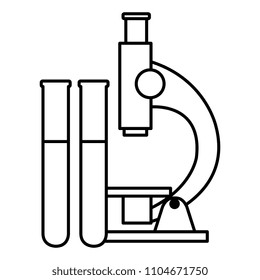microscope laboratory with tube test