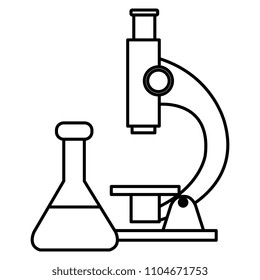 microscope laboratory with tube test