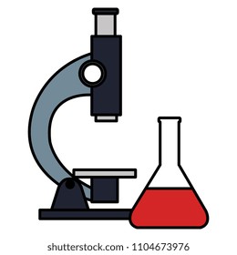 microscope laboratory with tube test
