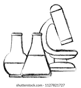 microscope laboratory with tube test