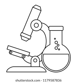 microscope laboratory with tube test