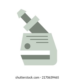 Microscope laboratory vector icon and science research symbol. Illustration chemistry education and biology medical sign. Scientific zoom lab and equipment discovery experiment. Instrument analysis