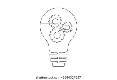 Laboratórios de microscópio em desenho contínuo de uma linha. Ilustração em arte de linha única de equipamentos de laboratório. Vetor editável, Microscópio na ilustração de desenho de linha única. 