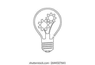 Laboratórios de microscópio em desenho contínuo de uma linha. Ilustração em arte de linha única de equipamentos de laboratório. Vetor editável, Microscópio na ilustração de desenho de linha única. 