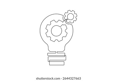 Laboratórios de microscópio em desenho contínuo de uma linha. Ilustração em arte de linha única de equipamentos de laboratório. Vetor editável, Microscópio na ilustração de desenho de linha única. 
