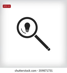 microscope and lightbulb icon
