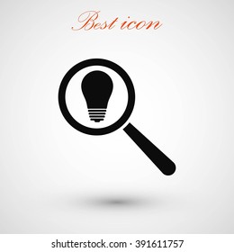 microscope and lightbulb icon