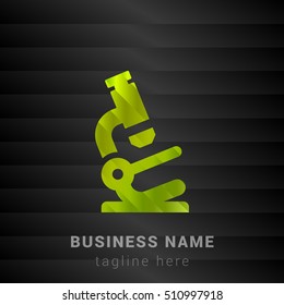 Microscope Lime Green and Black silk fashion premium icon / Logo