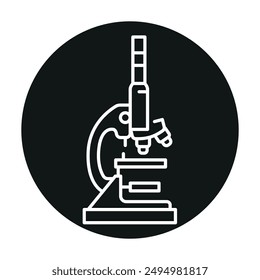 Microscope line black icon. Sign for web page, mobile app, button, logo. Vector isolated button. Editable stroke.