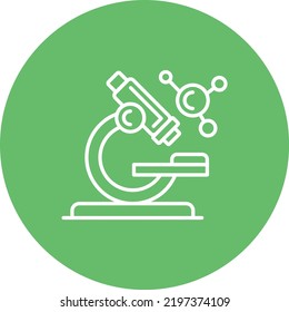 Microscope line circle icon vector image. Can also be used for web apps, mobile apps and print media.
