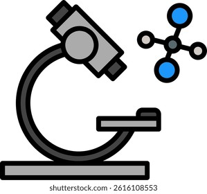 Microscope Line Filled Vector Icon Design