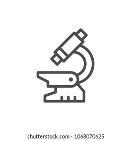 Microscope line icon