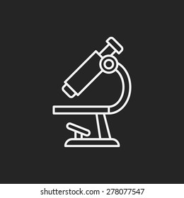 Microscope line icon